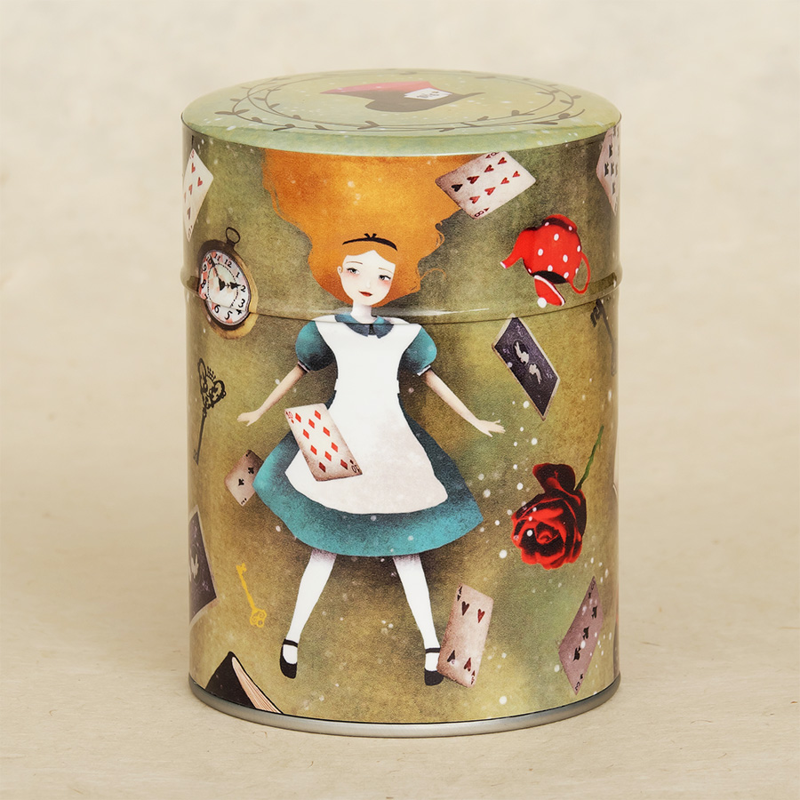 Boîte à thé illustrée Alice