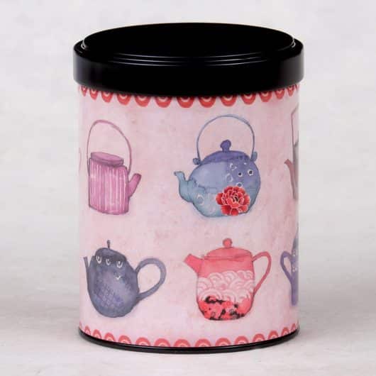 Petite Boîte à Thé Carrée Really Nice - Motif Théières, 9,5 X 7 X 7 Cm - Rangement Thé, Café, Déco Cuisine