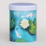 Boîte à thé empilable artisanale illustrée - Lotus