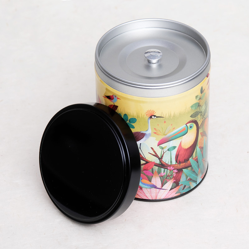Boîte à thé empilable artisanale illustrée - Toucan