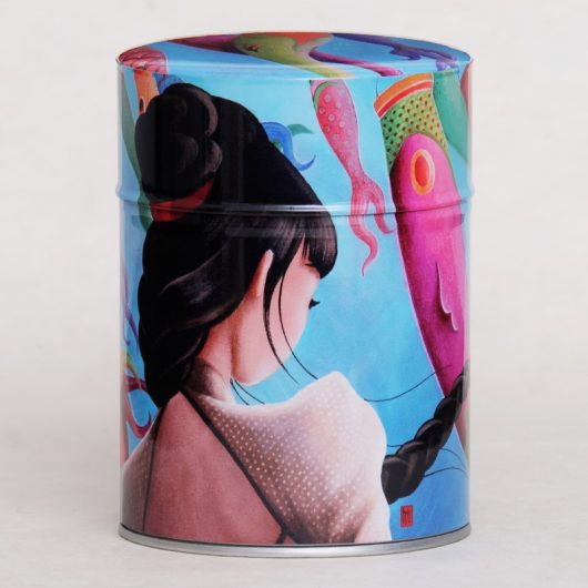 Boîte à thé artisanale illustrée - Koinobori