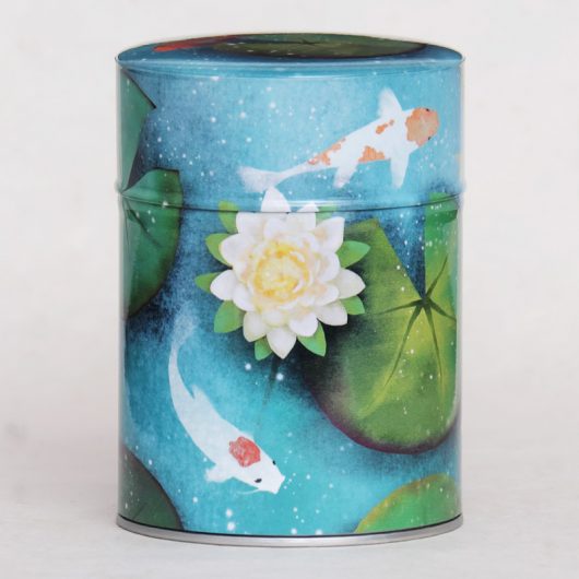 Boîte à thé artisanale illustrée - Lotus