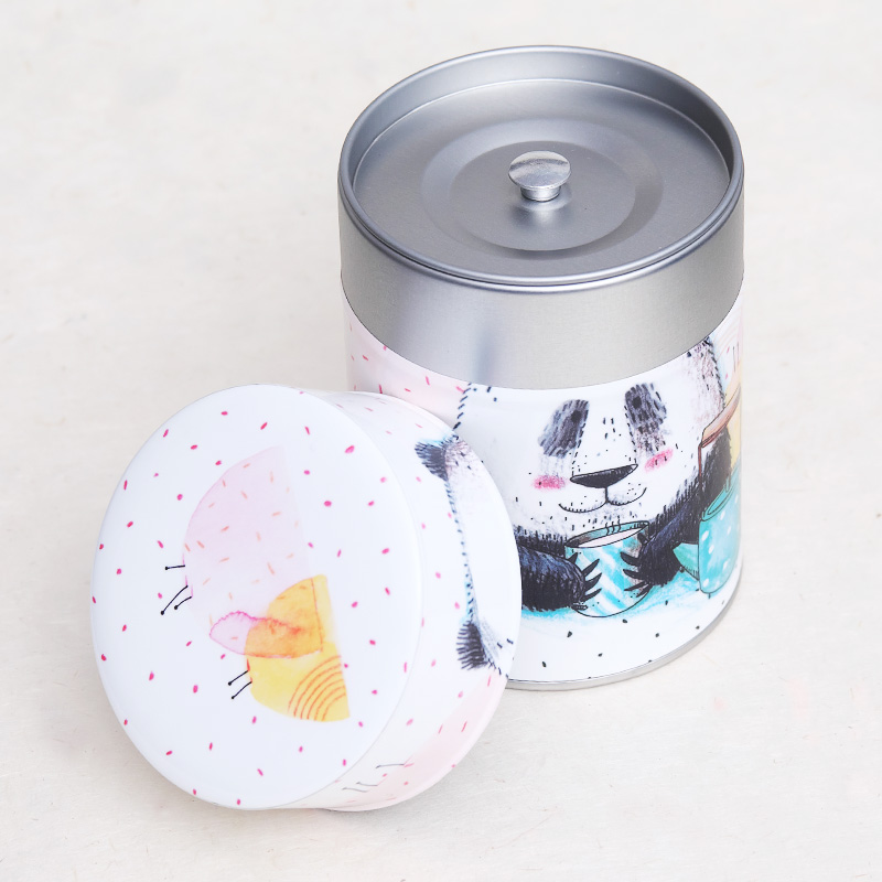 Boîte à thé artisanale illustrée - Panda
