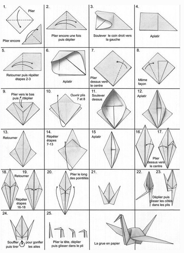 Tutoriel grue origami