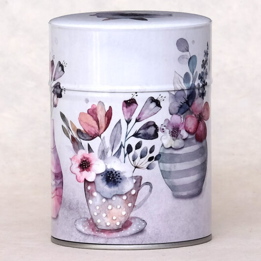 Boîte à thé traditionnelle illustrée - Bouquets