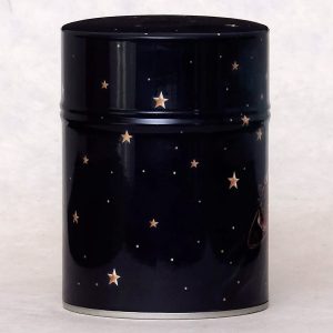 Traditional illustrated tea caddy - Fille aux étoiles