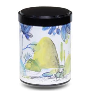 Stackable illustrated tea caddy - Coeur de Mangrove
