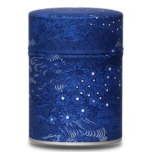 navy blue tea box with star