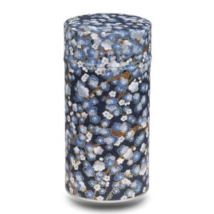 large blue washi box with flowers
