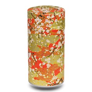 large gold and red washi box