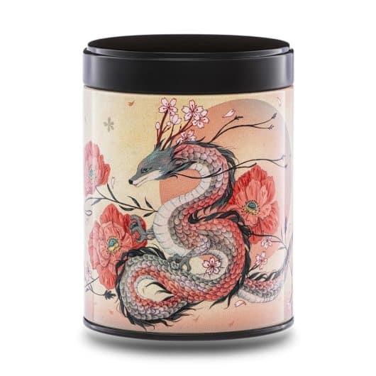 Boîte à thé illustrée empilable – Souffle du cerisier