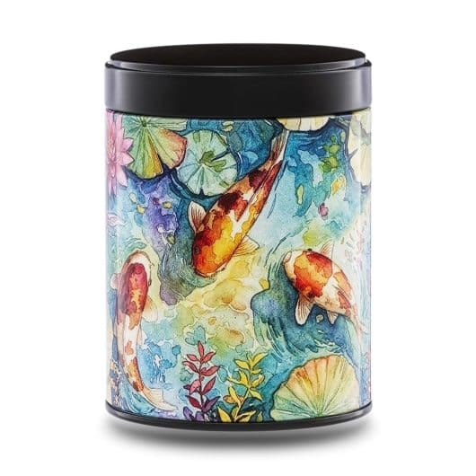 Boîte à thé illustrée empilable – Koi