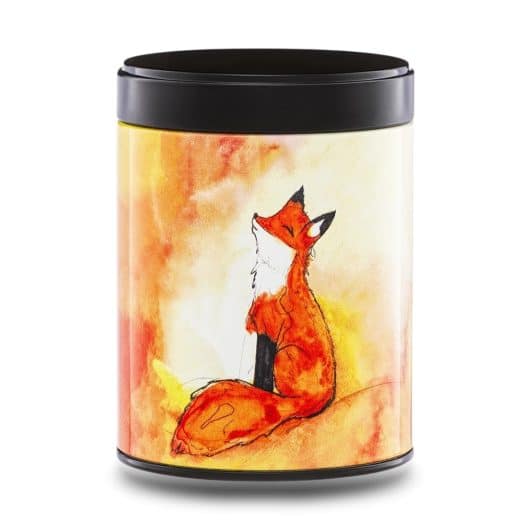 Boîte à thé illustrée empilable – Renard d’or