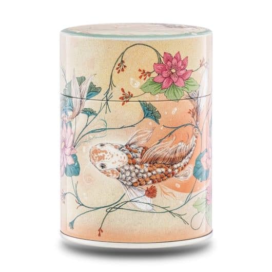 Boîte à thé illustrée traditionnelle – Jardin d’eau