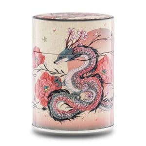 Boîte à thé illustrée traditionnelle – Souffle du cerisier