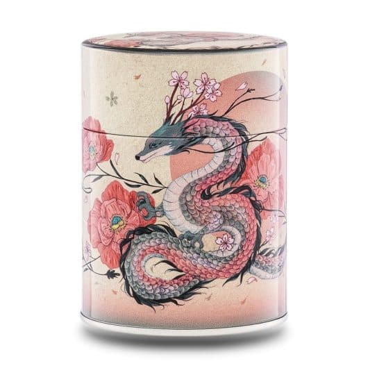 Boîte à thé illustrée traditionnelle – Souffle du cerisier